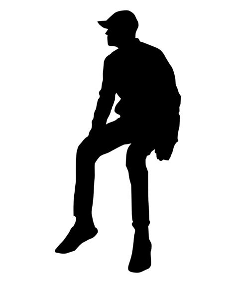 Person Sitting Silhouette Side View