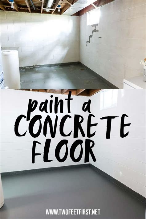 How To Paint A Concrete Floor In A Basement Twofeetfirst