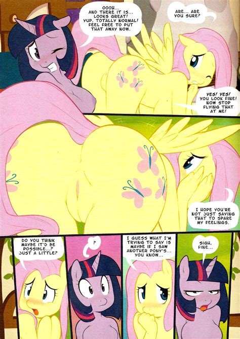 Rule 34 Anthro Blush Breasts Comic English Text Equine Fluttershy