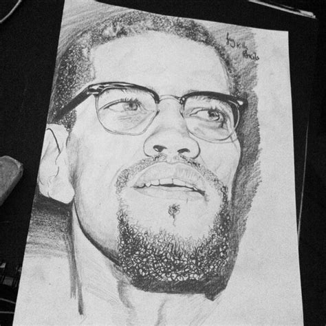 Malcolm X Drawing - Malcolm x was one of the world's most. - Louiskowa