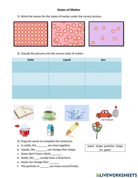 States Of Matter Online Exercise For 4th Grade You Can Do The