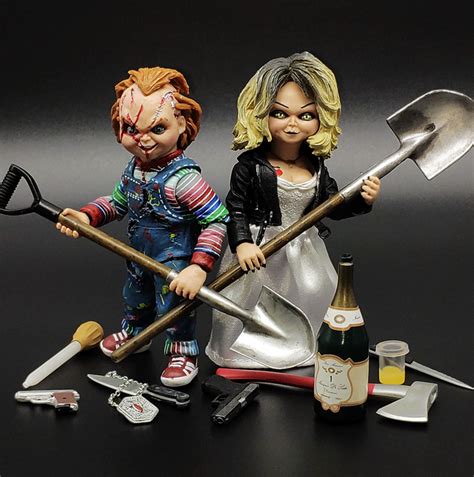 Neca Bride Of Chucky Ultimate Chucky Tiffany Pvc Action Figure Collectible Model Toy