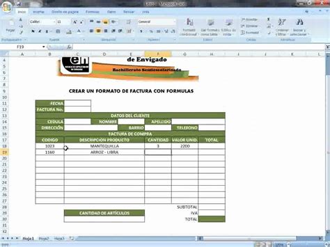 Formato De Factura En Excel