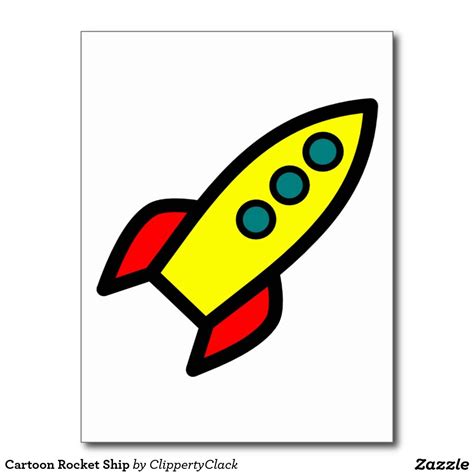 Cartoon Rocket Ship Postcard People With Schizophrenia Little