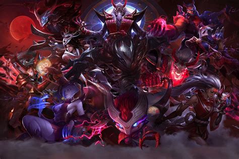 I'd really like to know! So I tried to combine all the Blood Moon splash art skins ...