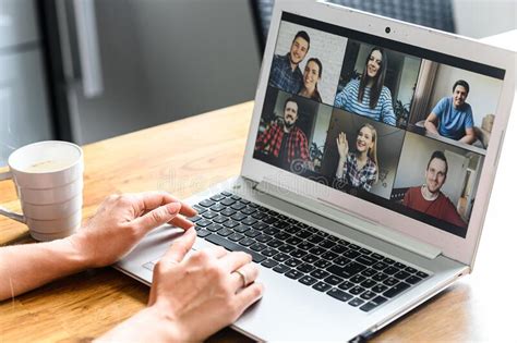 You can stay connected wherever you are with zoom meeting. Video Meeting On Laptop Screen, Zoom App Stock Image ...