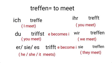Irregular Verb Conjugation Treffen And Helfen In German Youtube