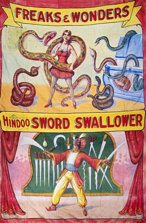 Sideshow Poster C1975 By Granger Vintage Circus Posters Old Circus
