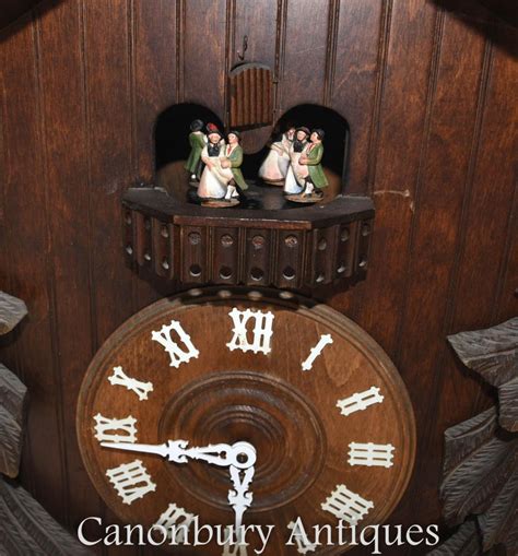 Black Forest Hand Carved Longcase Cuckoo Clock Bavarian