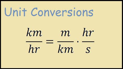 The origin of the kilometer is linked to that of the meter, and its current definition as the distance. km/hr to m/s formula - YouTube