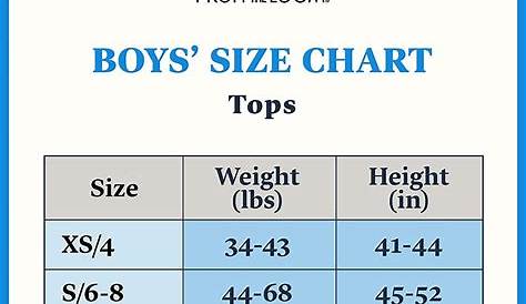 fruit of the loom shirt size chart