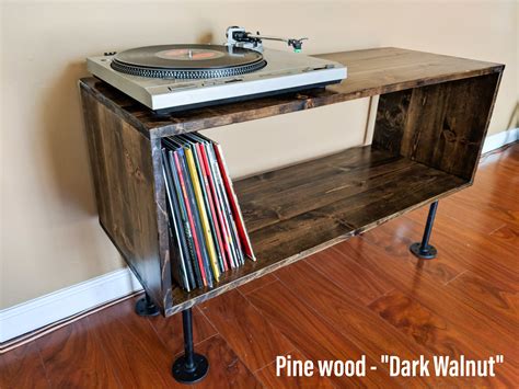 Solid Wood Rustic Record Player Cabinet Mq Woodworking