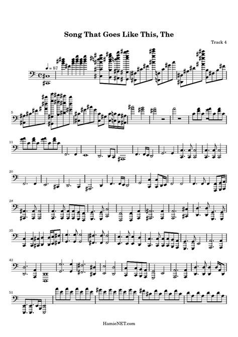 The Song That Goes Like This Sheet Music The Song That Goes Like This