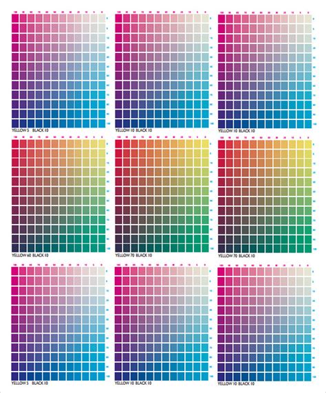 FREE 11 Sample CMYK Color Chart Templates In PDF