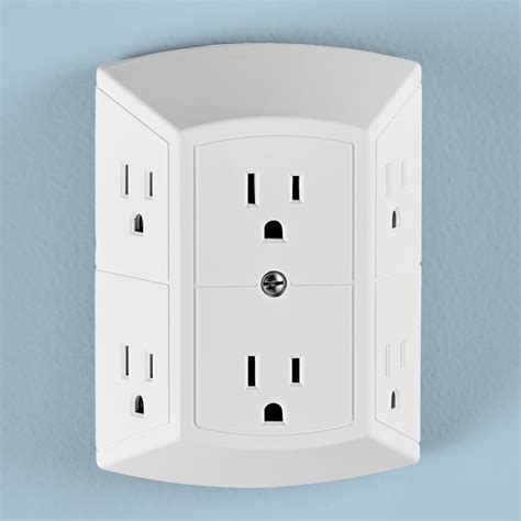 6 Outlet Multi Plug Wall Power Strip Collections Etc