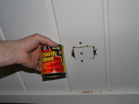 What to use to fill holes in plastic? Wood Paneling or Drywall Repair - Cabin DIY