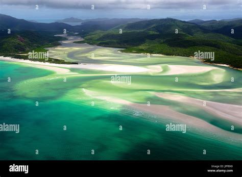 Scenic Flight Over Whitehaven Beach Whitsunday Islands Stock Photo Alamy
