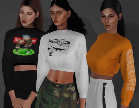 Irelia Sweater For The Sims 4 By Slay Classy Spring4sims Sims 4