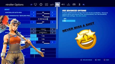 Best Linear Aimbot 60fps Console Settings For Competitive Fortnite