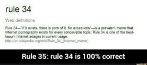 Rule 34 Web Definitions Rule 34 If It Exists There Is Porn Of It No