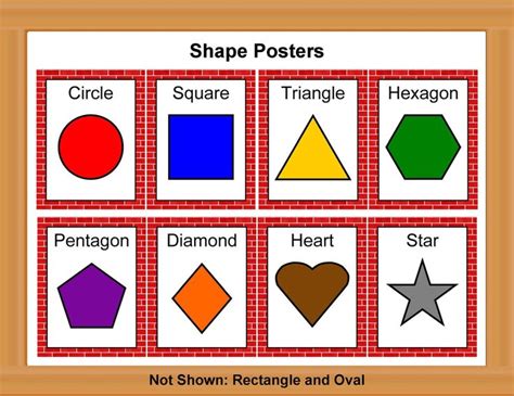 Shape Posters Shape Worksheets For Preschool Shapes Preschool Color