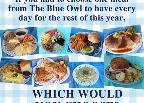 What Your Favorite Blue Owl Meal Says About You The Blue Owl