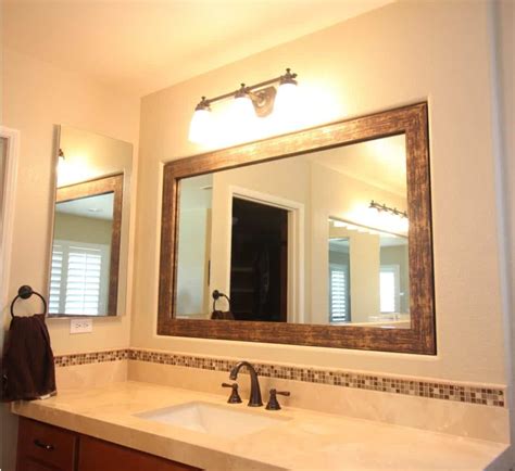 A huge plain rectangular bathroom mirror can be choose from bathroom mirror ideas with a wavy edge and frameless design. Framing A Bathroom Mirror - Tips To Improve Your Bathroom ...
