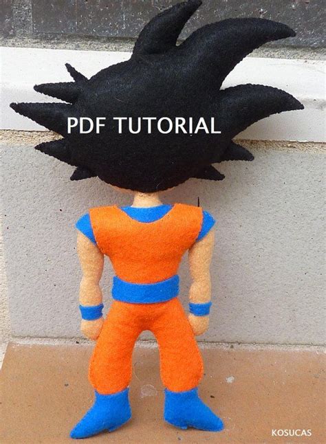 Pdf Pattern To Make A Felt Goku Etsy Pdf Sewing Patterns Pdf