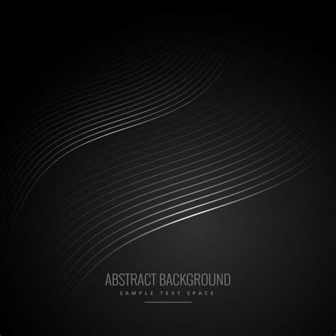 Free Vector Abstract Black Background With Wave Lines