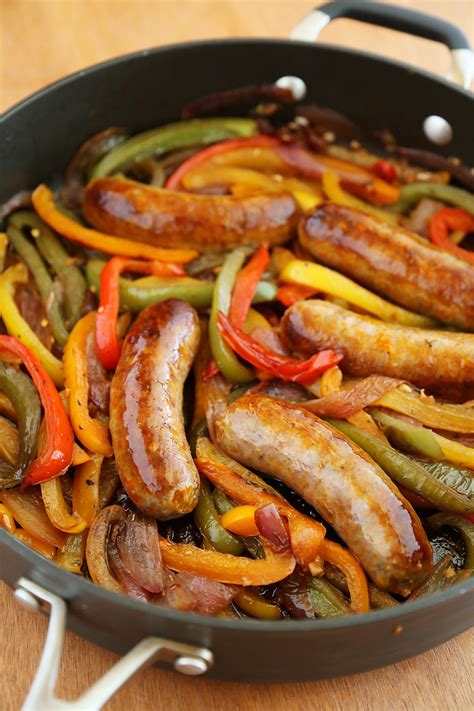 Skillet Italian Sausage Peppers And Onions Italian Sausage Recipes