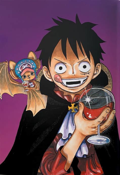 Spooky One Piece Official Art Luffy And Chopper Celebrate Halloween