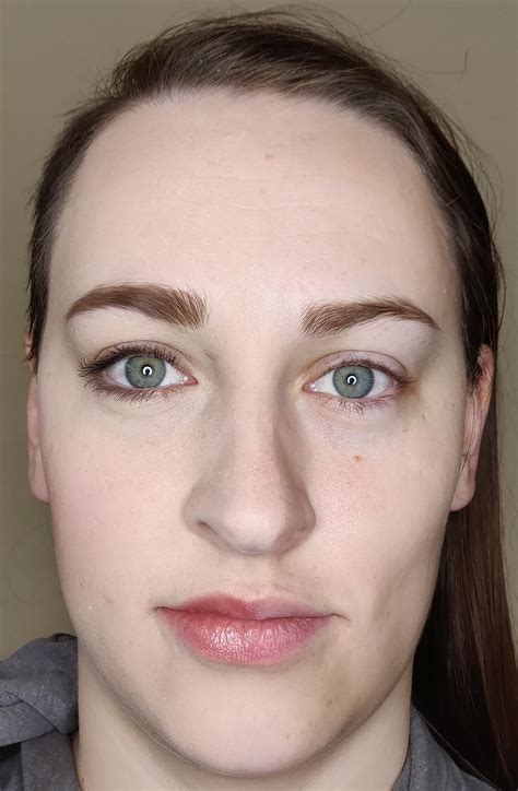 First Time No Makeup Look On Right Side Vs Bare On Left For Comparison Ccw Rmakeupaddiction