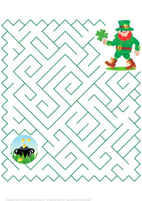 People celebrate the occasion with much honor. St. Patricks Day Maze Puzzle | Free Printable Puzzle Games