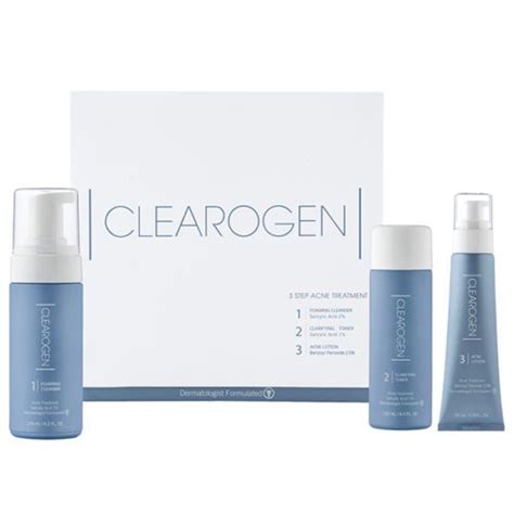 Clearogen 3 Step Acne Treatment Set Benzoyl Peroxide