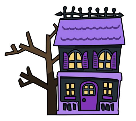 Haunted House Clipart Black And White