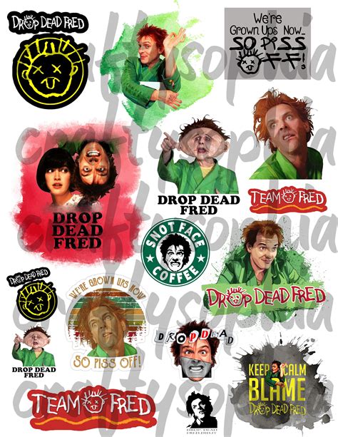 Digital File Drop Dead Fred Decals Waterslides Png Images For Etsy Canada