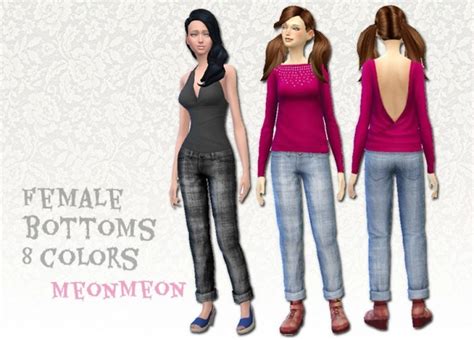 Female Bottoms 8 Colors Sims 4 Female Clothes