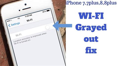 Iphone7 7plus Wi Fi Greyed Out 2019 Fix Can T Turn On Wifi On Iphone7 7plus Youtube