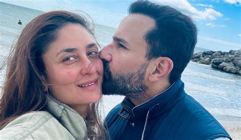 kareena kapoor saif ali khan s kiss of love on beach vacation actress shares mushy post