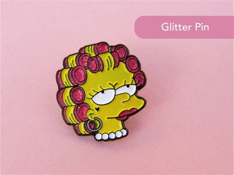Lisa And The Diamonds Sassy Lisa Glitter Pin Simpsons Soft Etsy