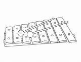 Glockenspiel Coloring Pages Xylophone Template sketch template