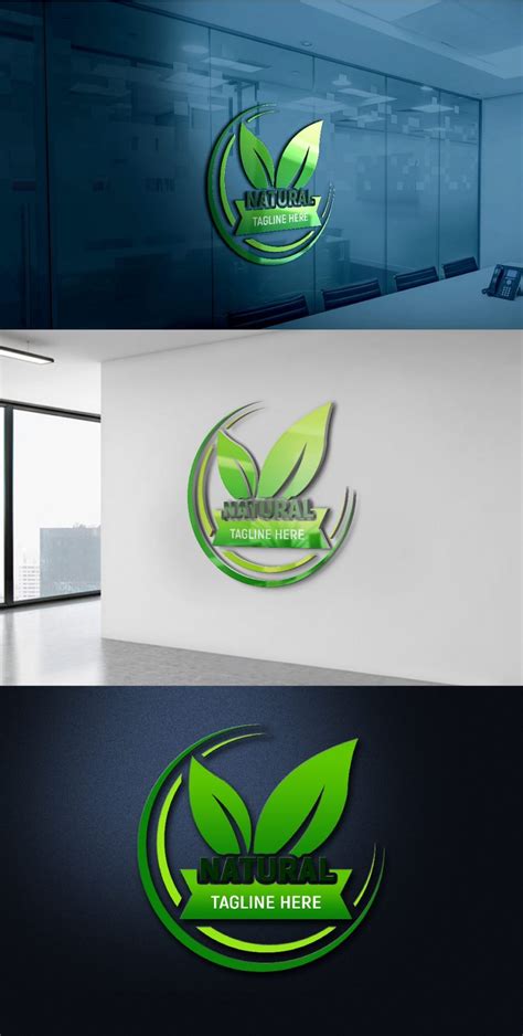 Natural Logo Design Free psd Template – GraphicsFamily