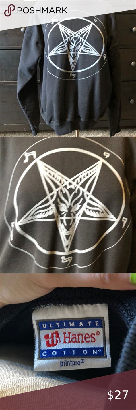 Baphomet crewneck sweatshirt | Crew neck sweatshirt, Sweatshirts, Sweatshirt shirt
