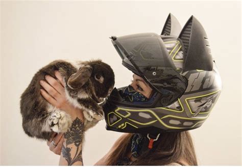 Fabric tiger ears and a short tiger tail are easy to stick onto an existing helmet with the suction cup attachments. Cat Ear Motorcycle Helmet: Rubber Accessory by ...