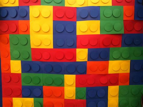 Lego Bricks Backdrop Made Of Cardstock Paper Lego Themed Party Lego
