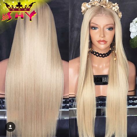 10A Blonde Lace Wig Virgin Blonde Hair Wig Brazilian Full Lace Blonde
