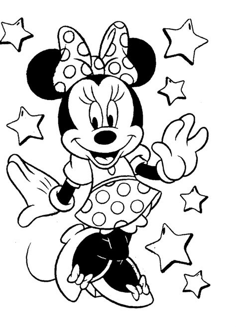 Dibujos De Minnie Mouse Sin Colorear Para Rellenar A Color Dibujo