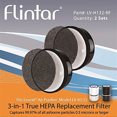 Flintar H13 True Hepa Replacement Filter Compatible With Lv H132 Air