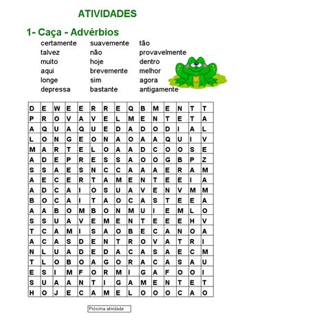 Atividades Com Advérbios 4 Ano Com Gabarito