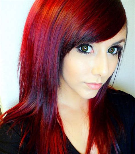 Vibrant Red Hair Hair Styles Red Hair Color Dark Red Hair Color